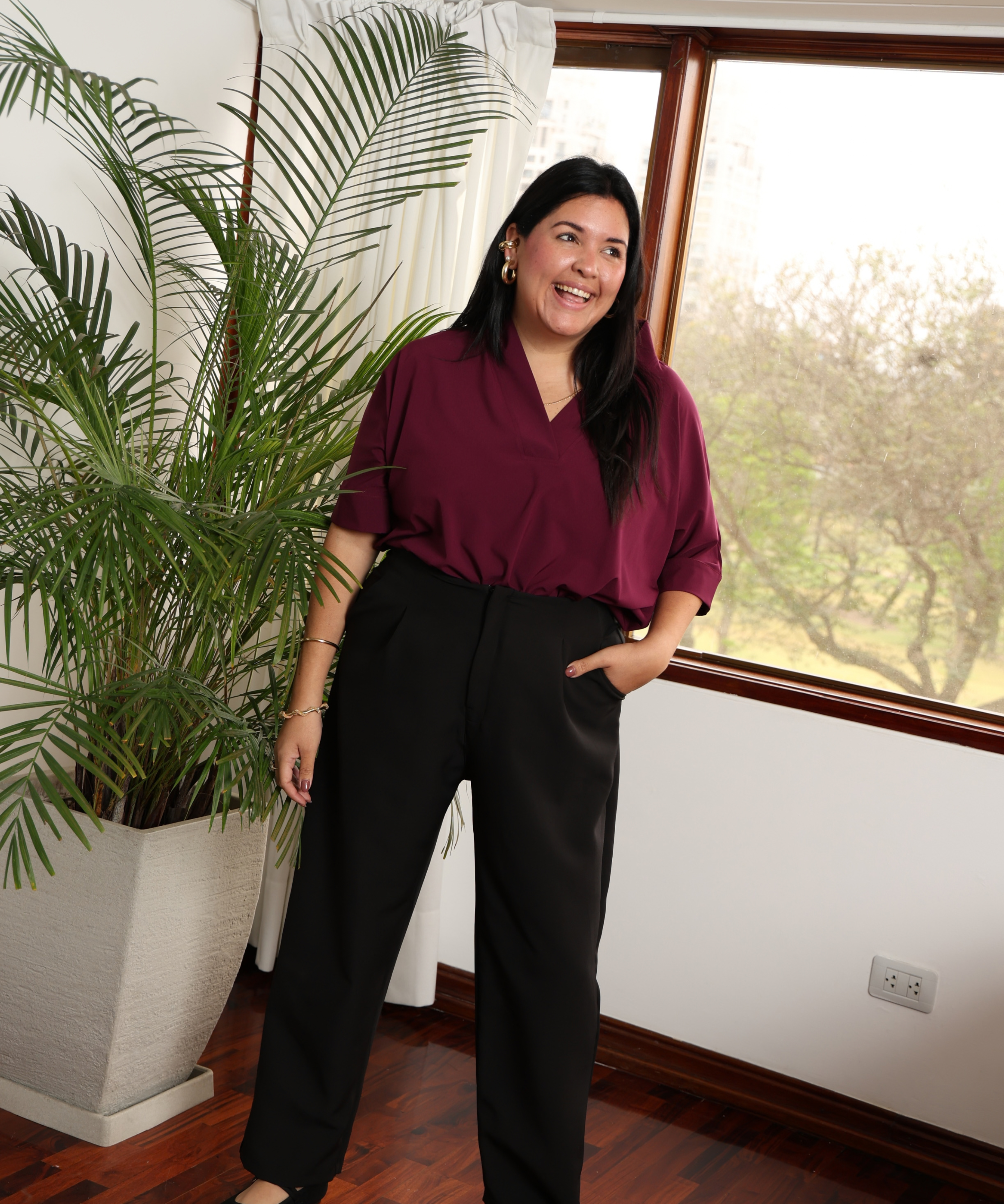 PANTALÓN SASTRE VIOLETA