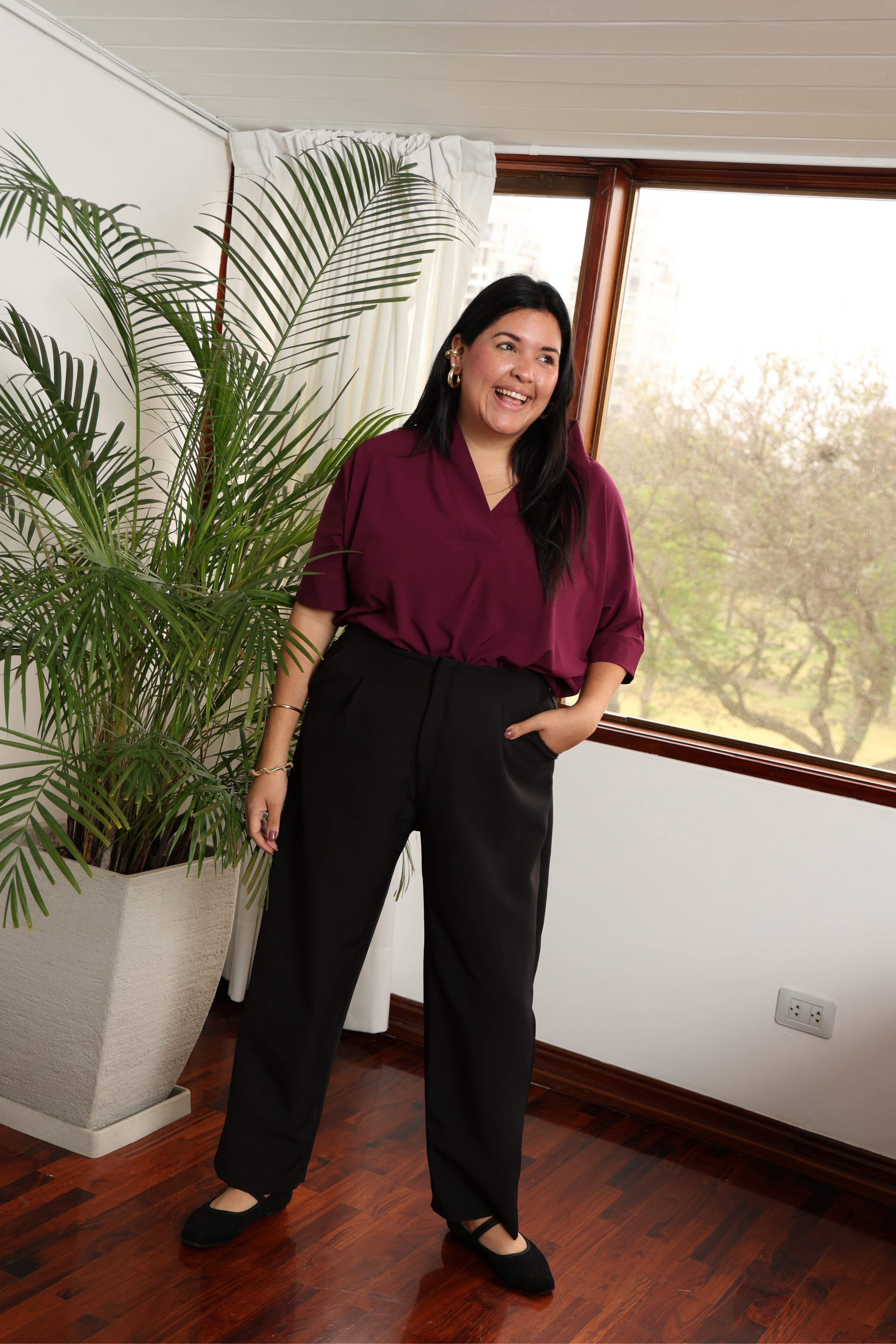 PANTALÓN SASTRE VIOLETA