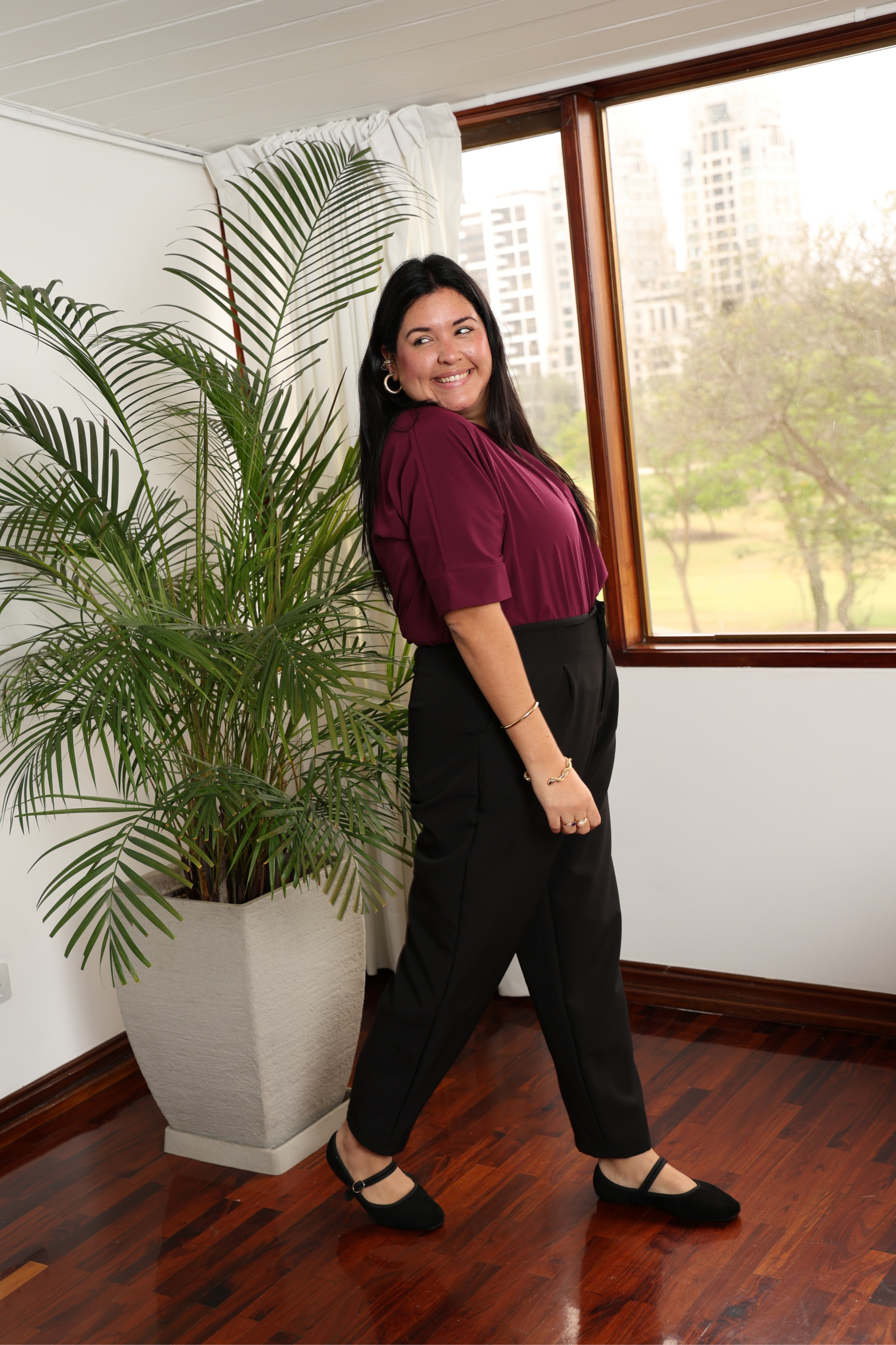 PANTALÓN SASTRE VIOLETA