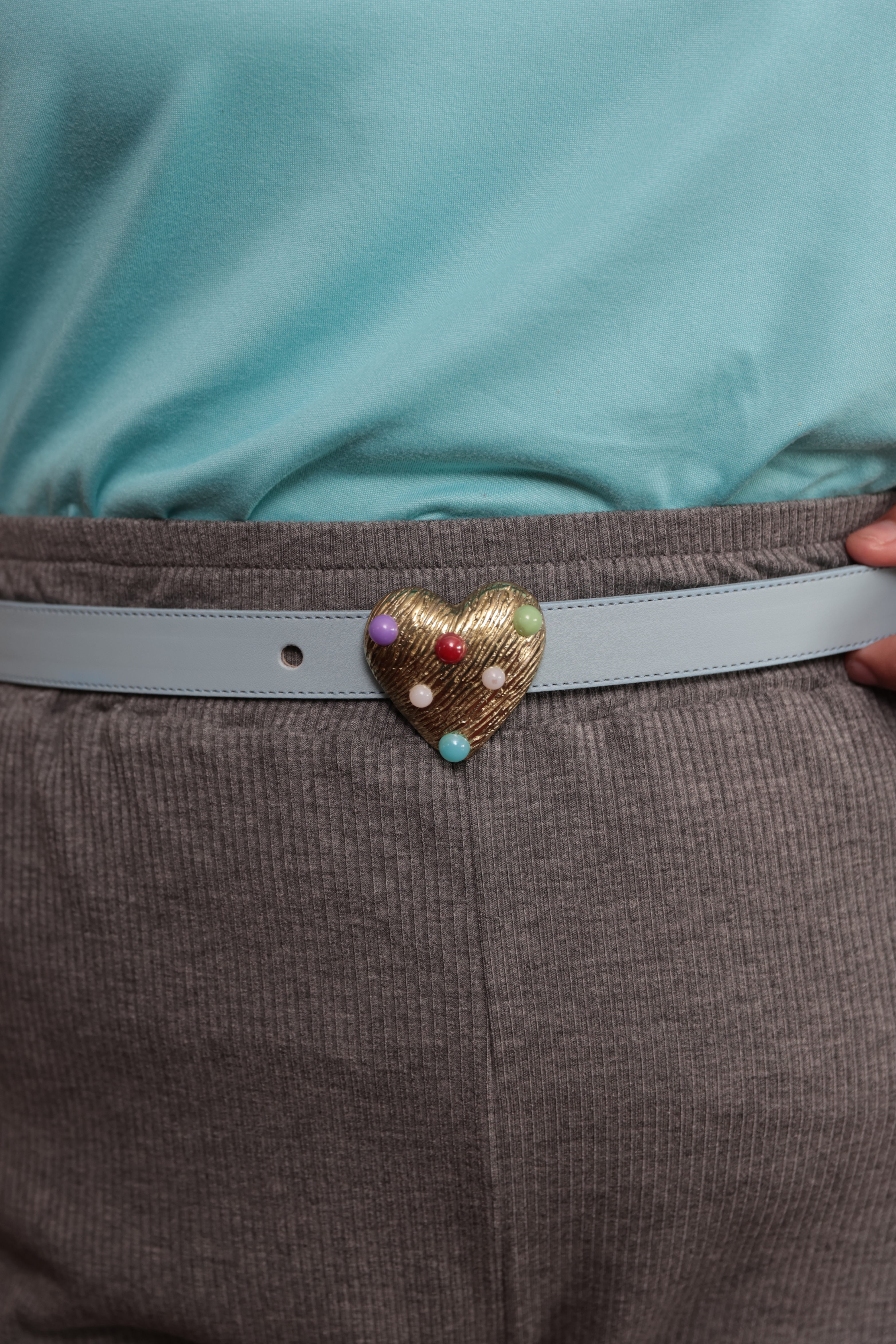 CORREA CORAZÓN PERLAS